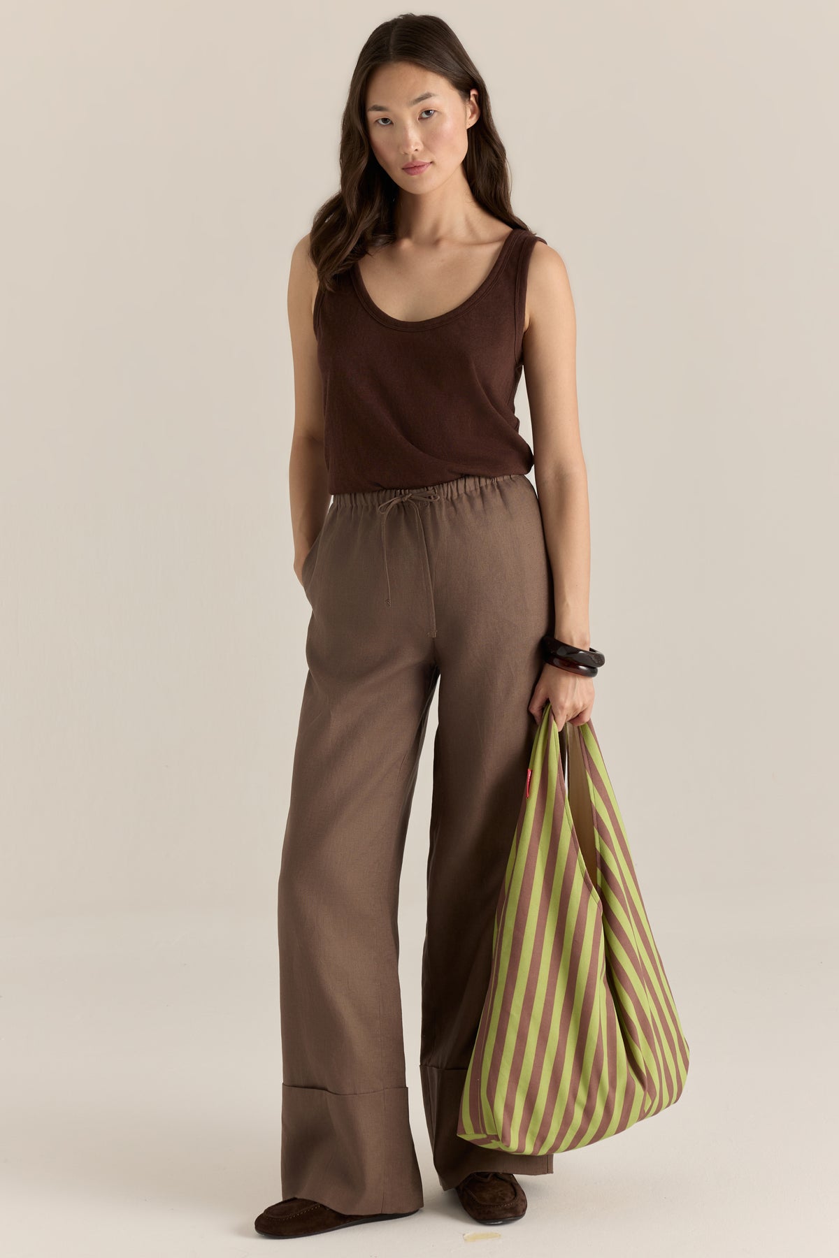 Olive Stripe Bag