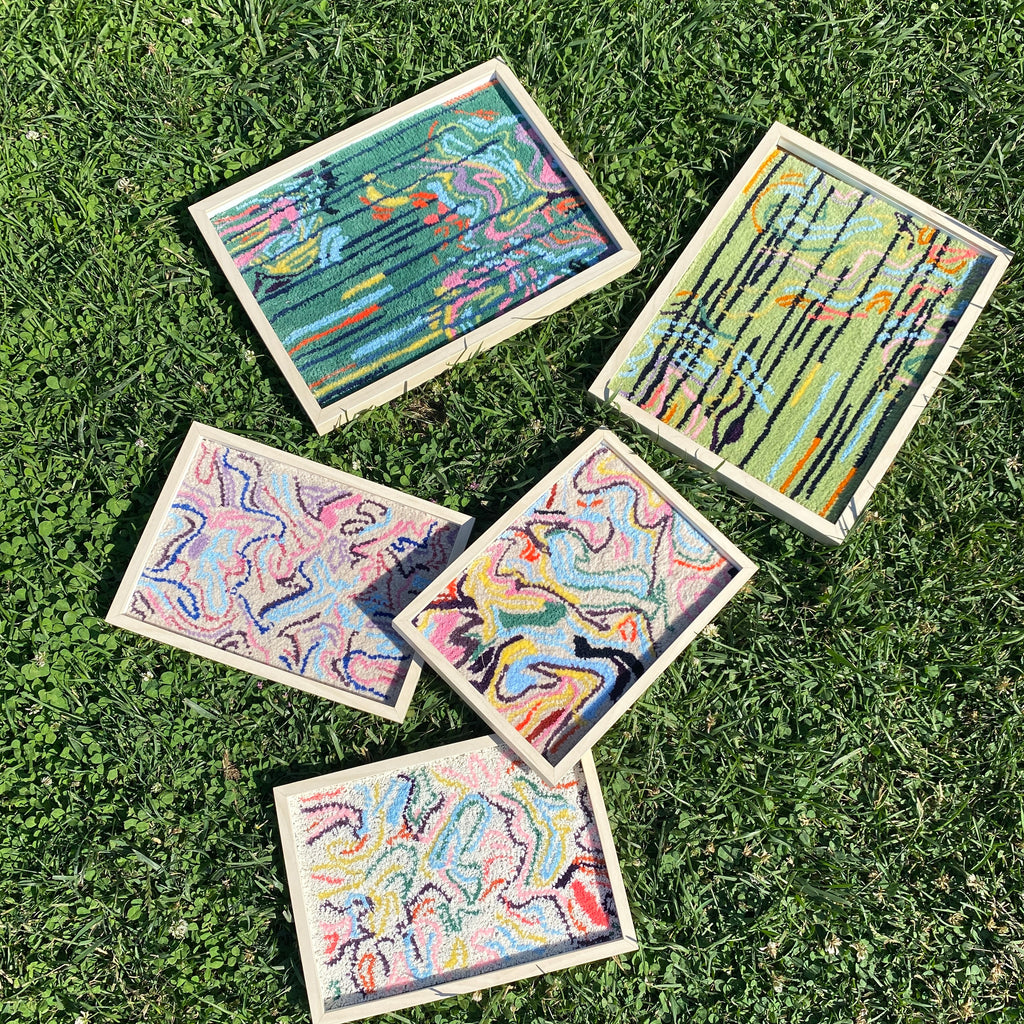 Yeşil Flow Tufted Tablo