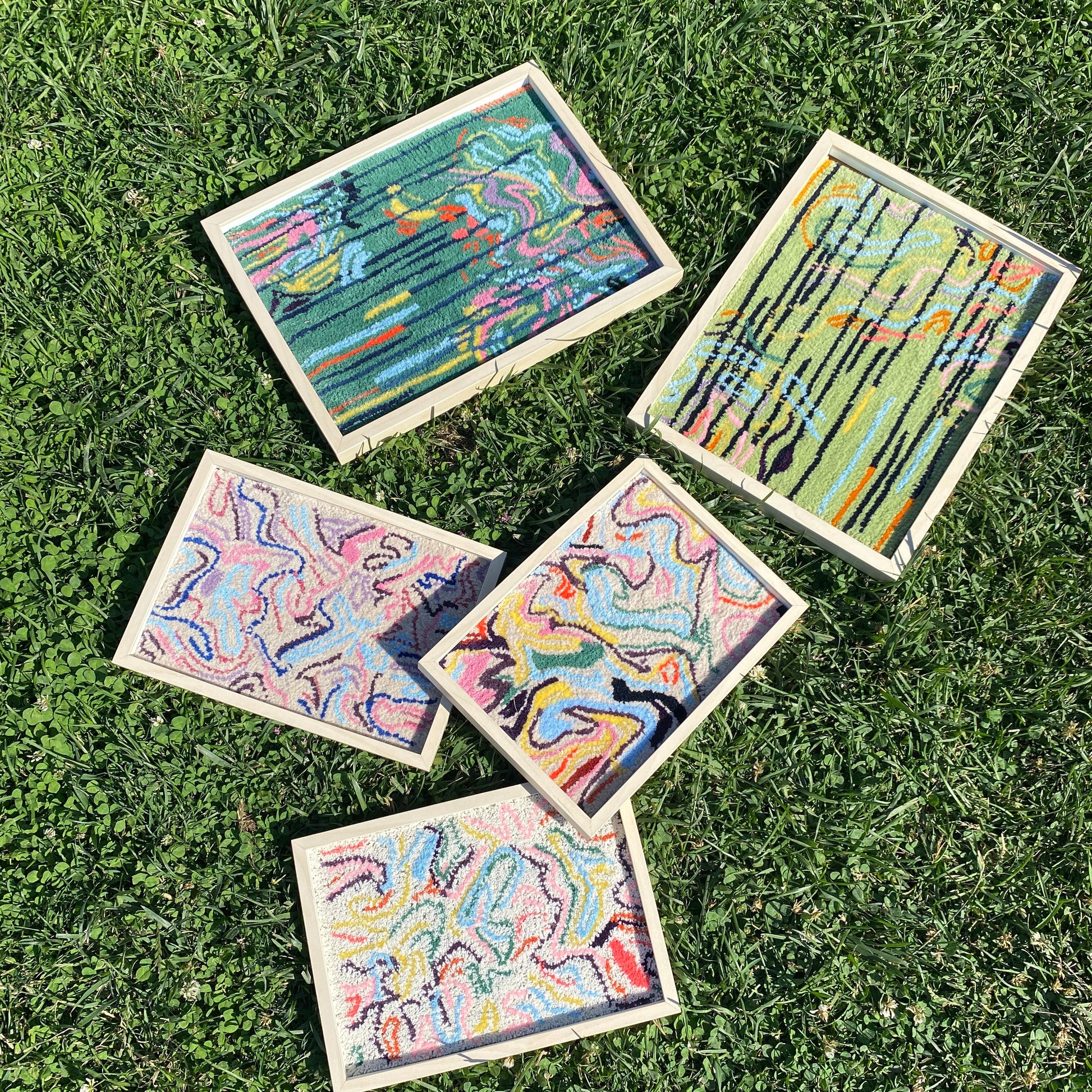 Yeşil Flow Tufted Tablo