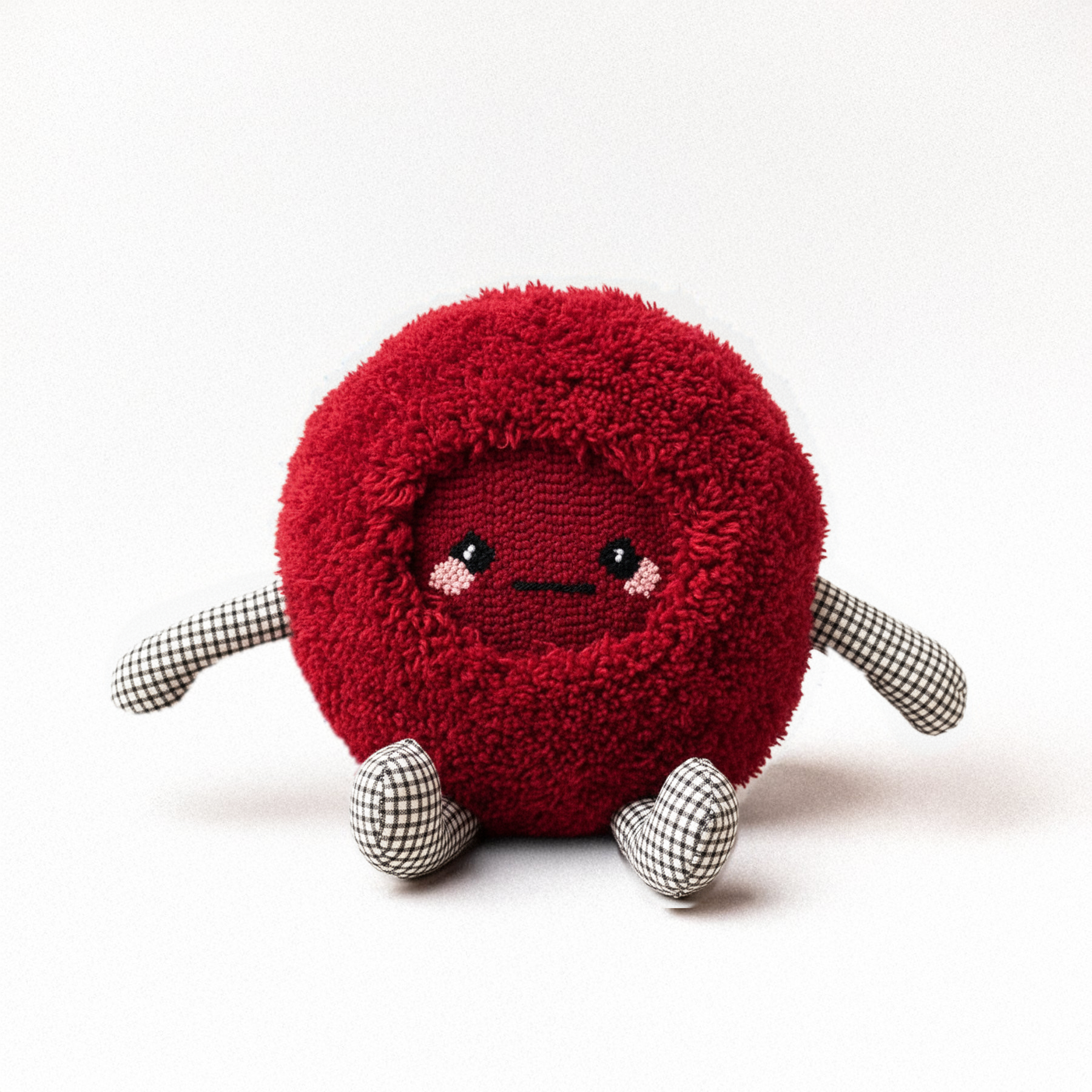 Kırmızı Mini Monz Kırlent